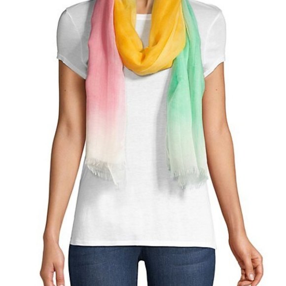 Etro Accessories - NWT $650 ETRO DEGRADE CASHMERE LIGHTWEIGHT COLORBLOCK 26"x 76" SCARF WRAP